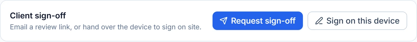 Sending a client representative a secure review link for the daily record